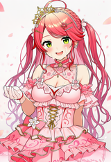 1girl, sakura miko, sakura miko (flower fantasista!), hololive, cowboy shot, cum s-1845876690