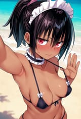 00312-3156708023-(outdoors, beach, shade, depth of field), traditional media, masterpiece, best quality, (zankuro_0.2), (by nora higuma_0.4), (by - kopia