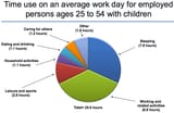 work life employed person graph pie chart