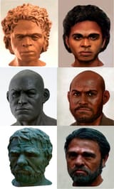 1601931038264 Cromagnons Kostenki14 Kostenki2 Sunghir 1 reconstructions plate australoids ASI Indians