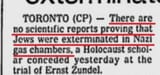 no scientific reports well after holocauster claims were made