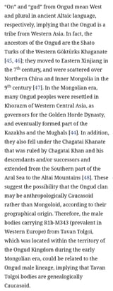 Mongol nobles r1b mongol warrior r1a