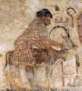 960px-Painting_of_foreign_delegation_in_the_tomb_of_Khnumhotep_II_circa_1900_BCE_(Detail_mentioning__Abisha_the_Hyksos__in_hieroglyphs)