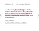Screenshot 2025-06-29 at 20-47-25 Revelation 21 8 NIV - But the cowardly the unbelieving the - Bible Gateway