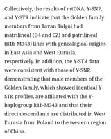 xiognu huna and turks r1b d and y
