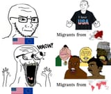 west and east
