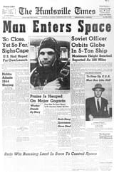 newspaper-announcing-man-enters-space-nasascience-photo-library