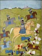 Painting_from_an_illustrated_folio_of_a_Mughal_manuscript_depicting_the_Battle_of_Sirhind_(1710),_also_known_as_the_Battle_of_Chappar_Chiri._From_the_‘Tawarikh-i_Jahandar_Shah’,_Awadh_or_Lucknow,_ca.1770