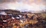 French cuirassiers charge Scotch highlanders at Waterloo
