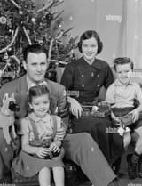 1950s family stock photo