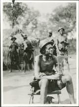 Sudan Zande man called gbarika of Prince Rikita&#039;s court with Mambere knife 1927
