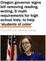 lower standards to help students of color
