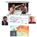 caucasian invasion of europe