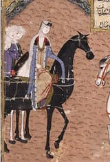 Timur&#039;s_Empress,_Saray_Mulk_Khanum_in_1387,_visiting_Timur_in_camp._Zafarnama_of_1435-36