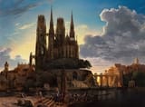 Gotischer_Dom_am_Wasser-Karl_Friedrich_Schinkel(1781-1841)