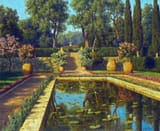 Ivan Fedorovich Choultsé (1877-1932) Jardin Fleuri, Nice - Oil on Canvas
