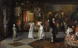 Luis Jimenez Aranda (1845-1928) The Presentation - Oil on Canvas 1883