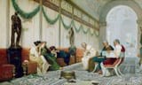 Eduardo Ettore Forti (1850–1940) Interior of Roman Building with Figures - Oil on canvas late 1880s