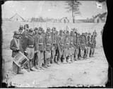 1860 Company of Infantry on parade. Part of 6th Maine Infantry after battle of Fredericksburg ca. 1860 - ca. 1865