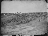 1860 Confederate prisoners waiting for transportation, Belle Plain, Va., ca. 1860 - ca. 1865