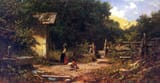 Carl Spitzweg (1808-1885) The Forest Prayer (girl before Forest Chapel) - oil on Board c1870-75