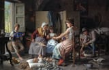 Giovanni Battista Torriglia (1858-1937) The Thread of Life - Oil on Canvas