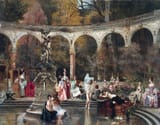 François Flameng (1856–1923) Bathing of Court Ladies in the 18th Century - Oil on canvas 1888