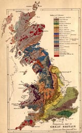 1815 geological survey map of the UK