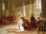 Henry Tanworth Wells (1828-1903) Victoria Regina%3a Queen Victoria receiving the news of her Accession - Oil on Canvas 1887
