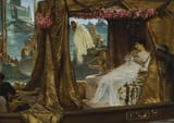 Sir Lawrence Alma-Tadema (1836-1912) The Meeting of Anthony and Cleopatra%3a 41 BC - oil on panel