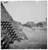 1865 Charleston, S.C. Parapet of Fort Sumter, with stacks of ammunition. 1865