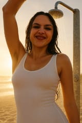 20250614_1509_Low Angle Beach Selfie_remix_01jxqxfcv0eanba73sb2e24tdh