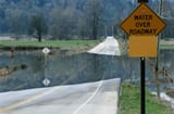 roadway under water