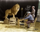 filming of MGM opening -colorized