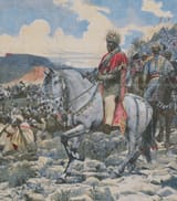 Menelik II at the battle of Adwa