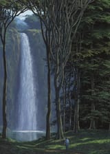 tomas_sanchez_-_caminante_y_cascada