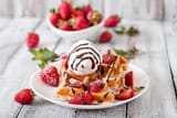 waffles with ice cream