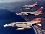 F-4A_F-8C_and_A-4B_of_VC-7_in_flight_c1968
