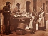 1877 London street vendor selling fancyware costume imitation jewelry