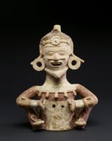 “Xantil” Incense Burner Effigy Lid. Mexico, Veracruz, Puebla, or Oaxaca, Mixteca-Puebla style, 1200 - 1521 AD