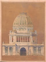 WCE Administration Building facade drawing