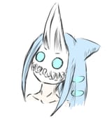 Low effort shark girl