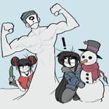 The Girls make snowMEN