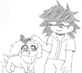 grey petting puppy agate