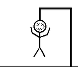 Hangman hanged man arms up