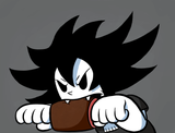 MELVIN EATING MEAT