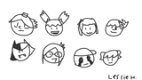 Leslie doodle friends