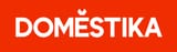 Domestika - white logo (Red background #F02D00)