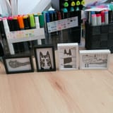 2025.03.13 Four Small Drawings photo framed
