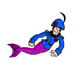 Admiral pizza mermaid drawing 